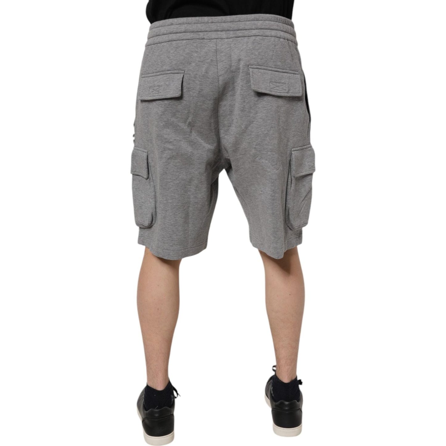 Dolce & Gabbana Gray Cotton Cargo Bermuda Sweatshorts Shorts PAN76050-48