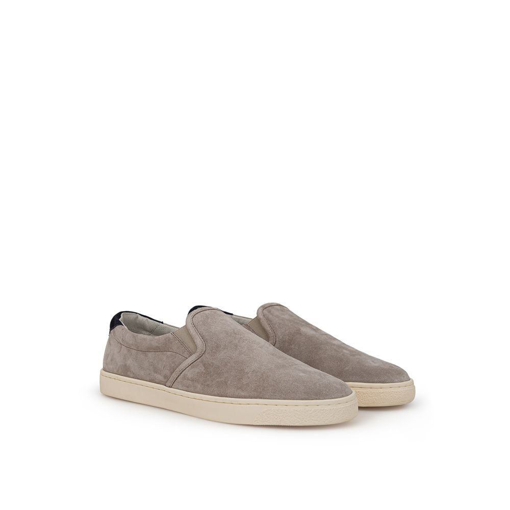 Brunello Cucinelli Gray Leather Sneaker BR-739766220011147-44