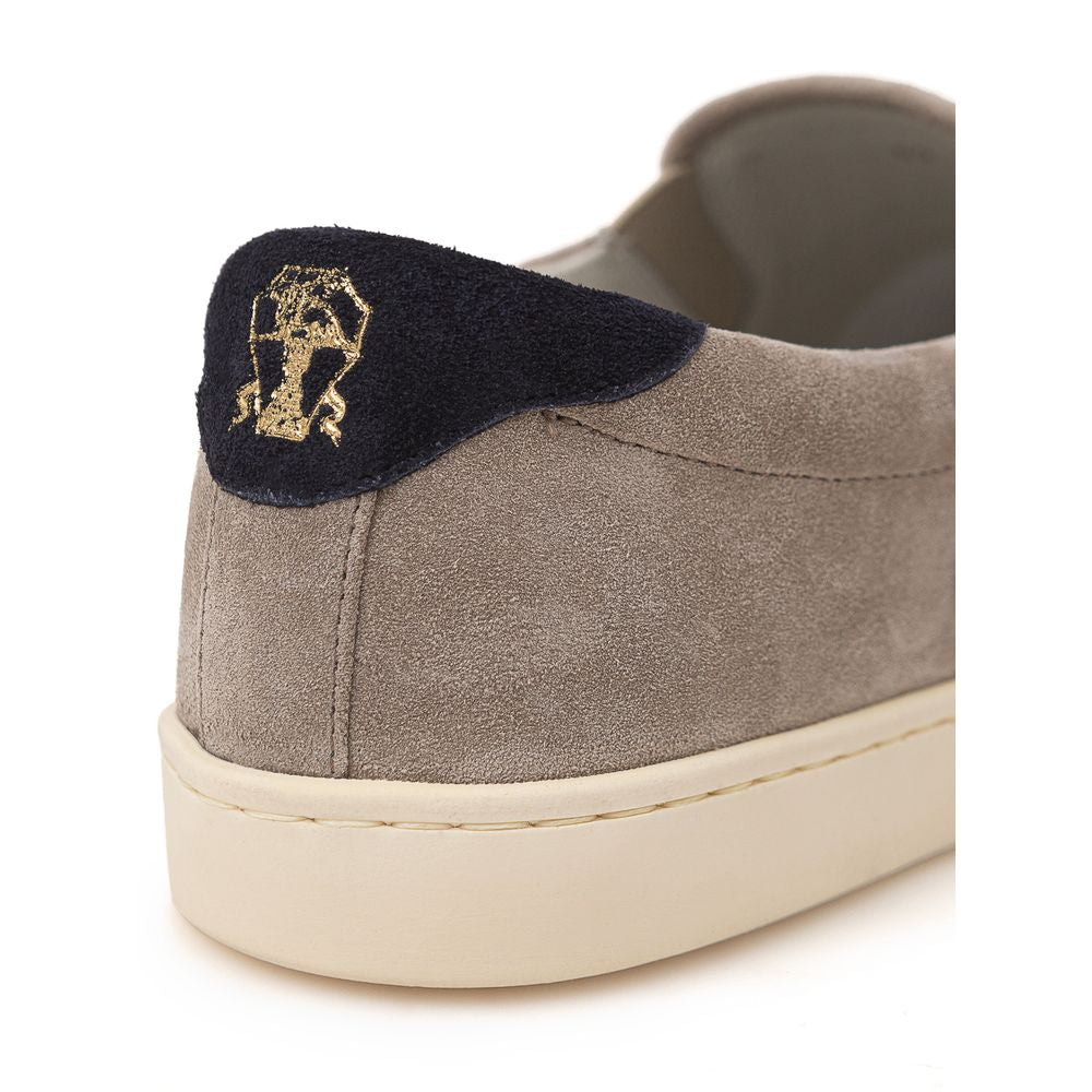 Brunello Cucinelli Gray Leather Sneaker BR-739766220011147-44