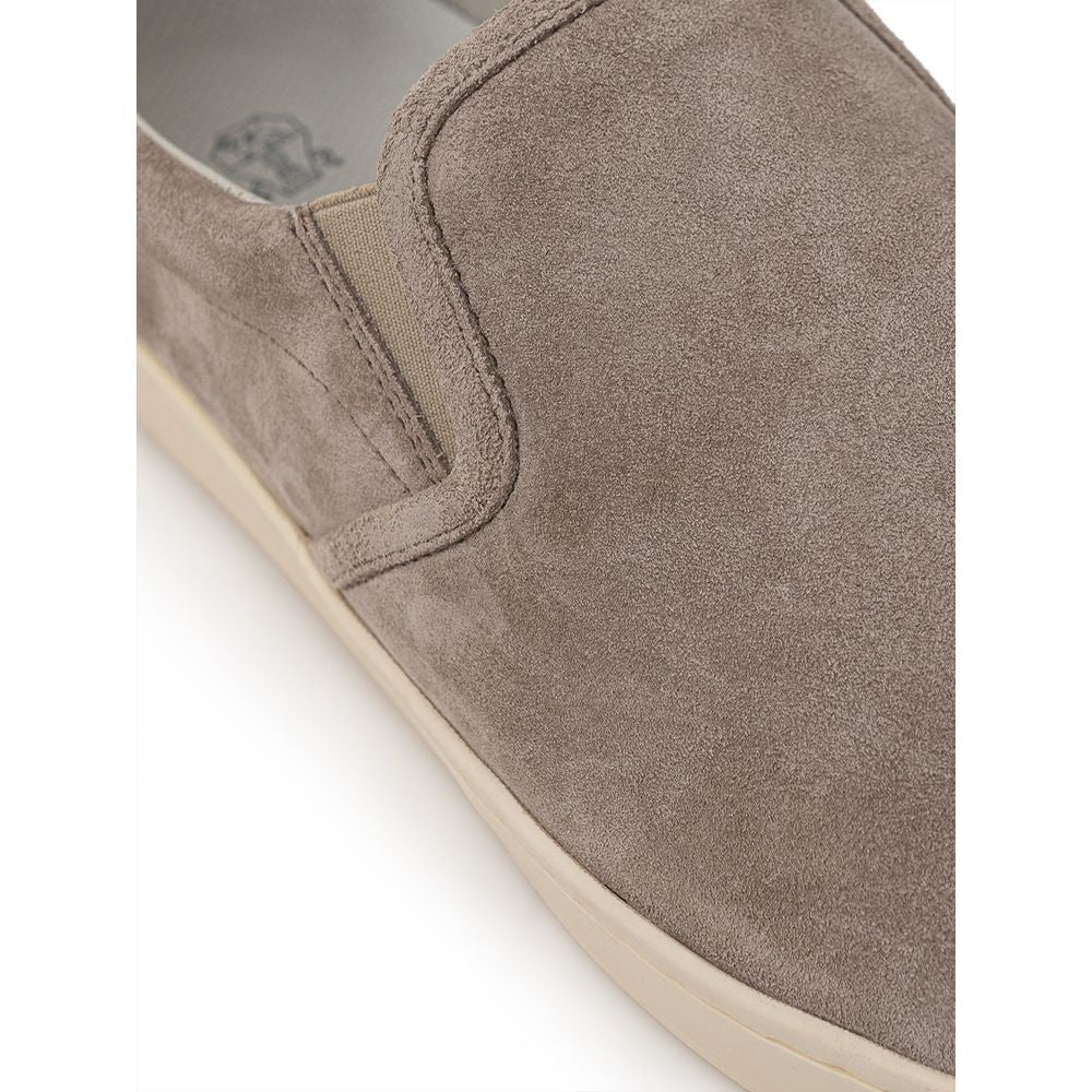 Brunello Cucinelli Gray Leather Sneaker BR-739766220011147-44