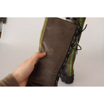 Gaelle Black Green High Combat Boots Lace Up Military Shoes LA9471-36