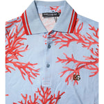Dolce & Gabbana Light Blue Coral Cotton Polo Shirt T-shirt TSH70100-50