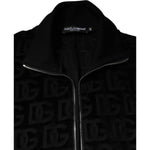 Dolce & Gabbana Black Logo Monogram Full Zip Bomber Jacket JKT41301-40