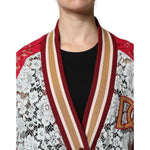 Dolce & Gabbana Multicolor Floral Lace Cardigan Sweater JKT41389-36