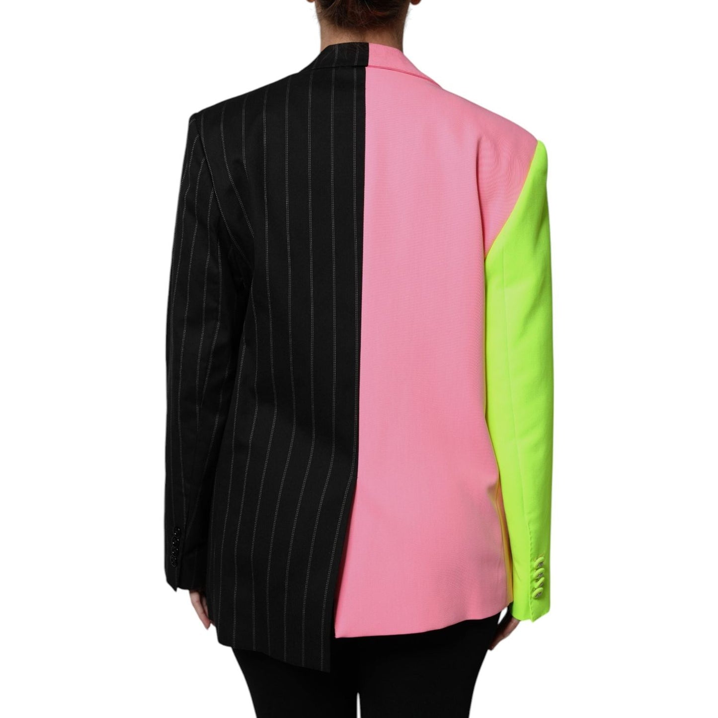 Dolce & Gabbana Multicolor Patchwork Embellished Coat Jacket JKT41390-36
