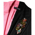 Dolce & Gabbana Multicolor Patchwork Embellished Coat Jacket JKT41390-36