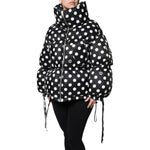 Dolce & Gabbana Black White Polka Dot Full Zip Puffer Jacket JKT41391-36