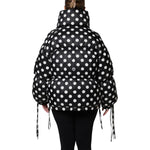 Dolce & Gabbana Black White Polka Dot Full Zip Puffer Jacket JKT41391-36