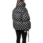 Dolce & Gabbana Black White Polka Dot Full Zip Puffer Jacket JKT41391-36