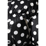 Dolce & Gabbana Black White Polka Dot Full Zip Puffer Jacket JKT41391-36