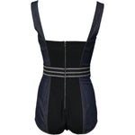 Dolce & Gabbana Blue Cotton Stretch Sleeveless Bodycon Denim Bodysuit TSH84848-40