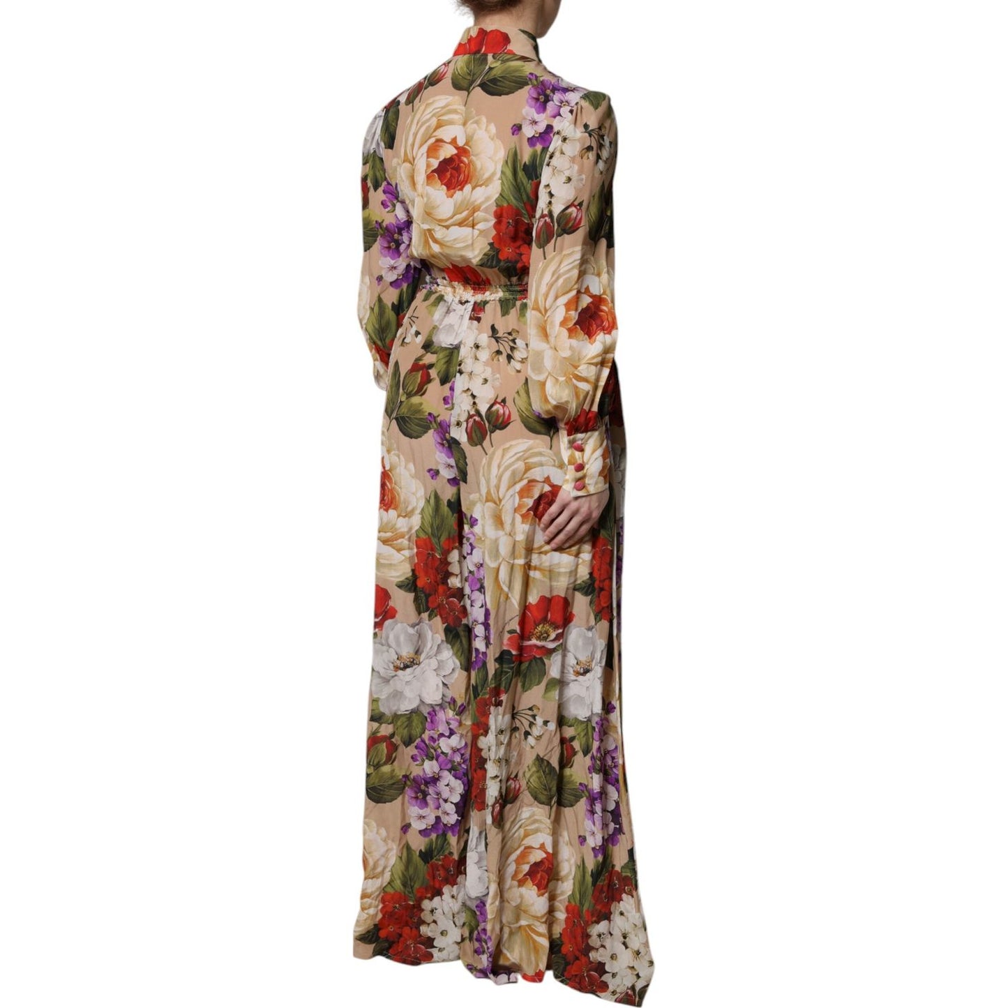 Dolce & Gabbana Multicolor Floral Wide Leg Jumpsuit Dress DR81637-38