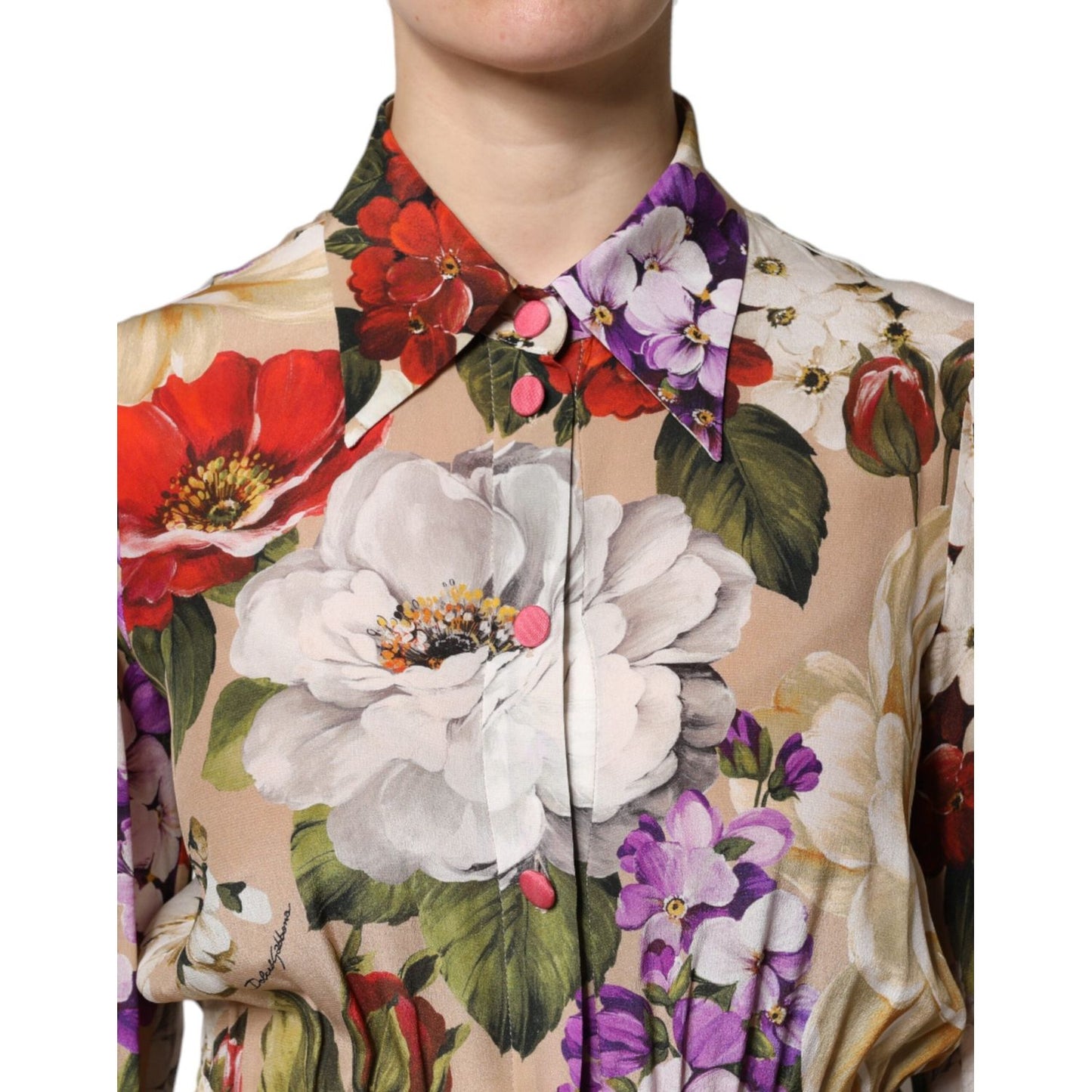 Dolce & Gabbana Multicolor Floral Wide Leg Jumpsuit Dress DR81637-38