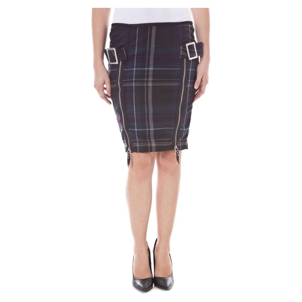 Datch Blue Polyester Skirt DA-1816-W27