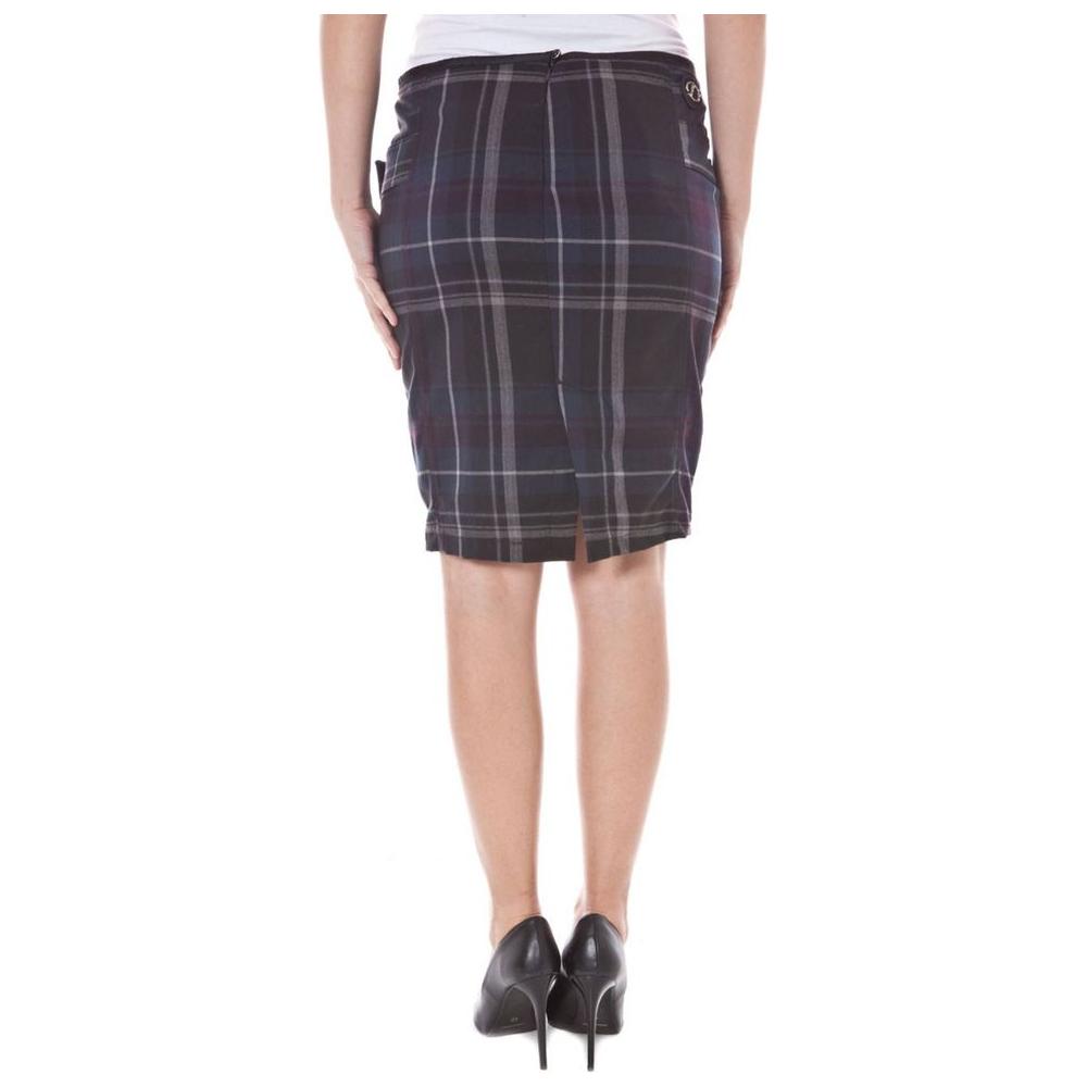 Datch Blue Polyester Skirt DA-1816-W27