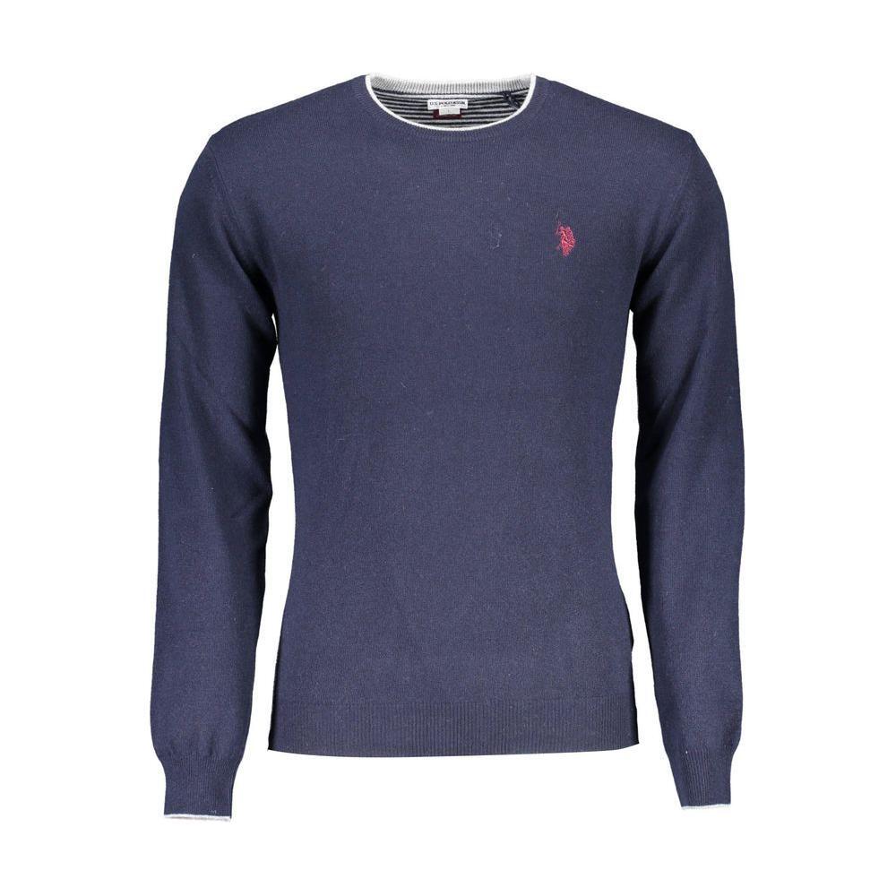 U.S. POLO ASSN. Blue Wool Men Sweater US-3305-XXL
