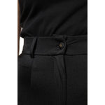 Dolce & Gabbana Black Nylon High Waist Slim Fit Pants PAN76138-38