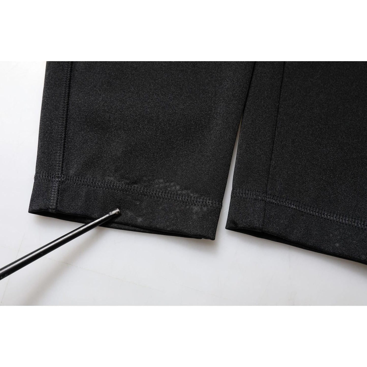 Dolce & Gabbana Black Nylon High Waist Slim Fit Pants PAN76140-46