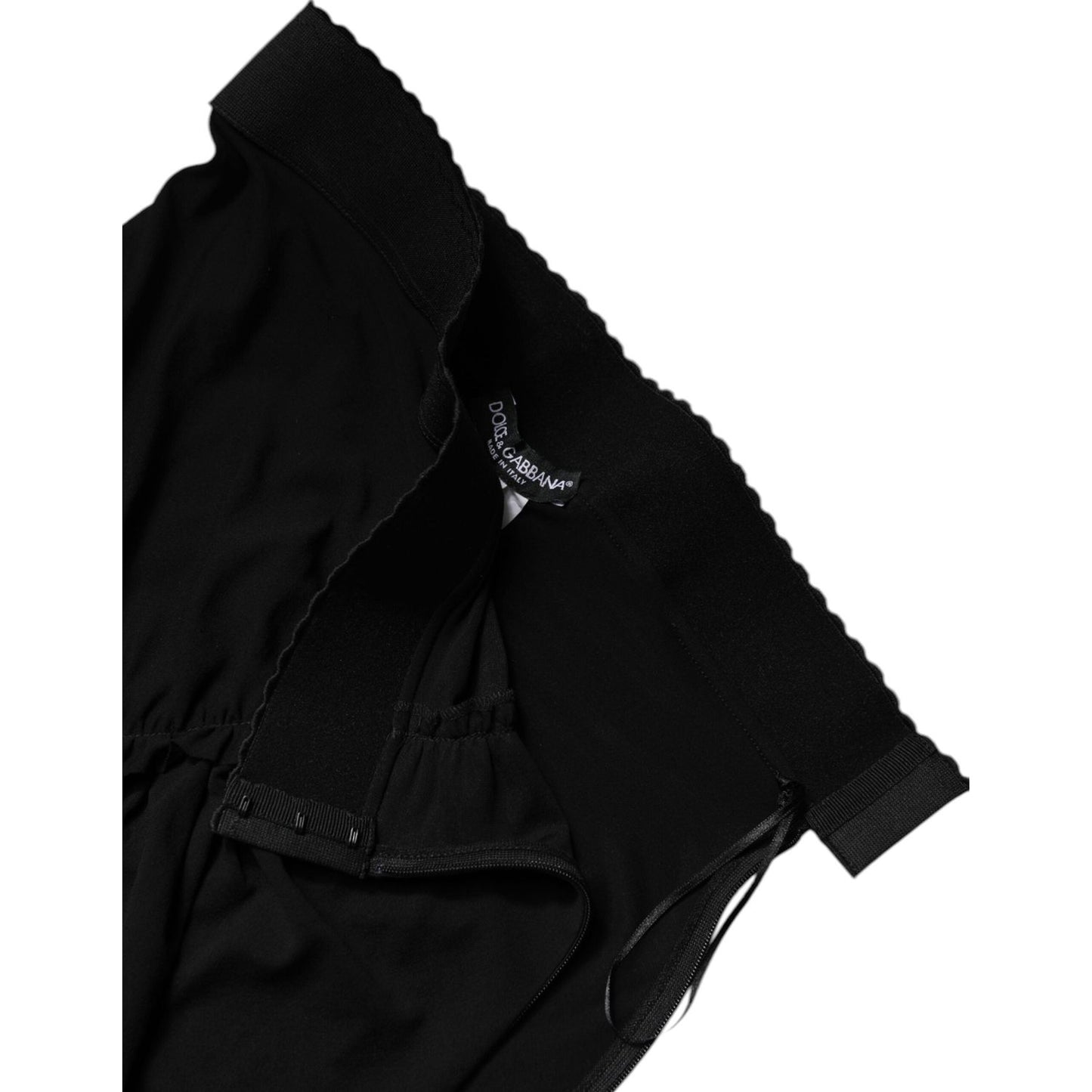 Dolce & Gabbana Black Mermaid Cut High Waist Midi Skirt SKI2077-36