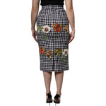Dolce & Gabbana Multicolor Floral Print High Waist Pencil Cut Skirt SKI2084-36
