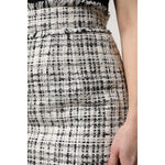 Dolce & Gabbana White Black High Waist Tartan Tweed Mini Skirt SKI2090-42