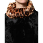 Dolce & Gabbana Black Lamb Fur Short Women Coat Jacket TSH1933-36