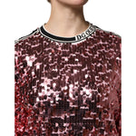 Dolce & Gabbana Pink DG Queen Sequin Pullover Sweater TSH90083-36