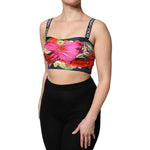 Dolce & Gabbana Multicolor Floral Sleeveless Bustier Cropped Top TSH90101-40