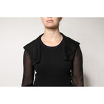 Dolce & Gabbana Black Silk Sheer Long Sleeves Blouse Top TSH878638-40