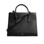 Versace Black Large Leather Top Handle Shoulder Crossbody Bag BAG4390