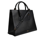 Versace Black Large Leather Top Handle Shoulder Crossbody Bag BAG4390