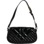 Versace Black Calf Leather Quilted Shoulder Strap Bag BAG4392
