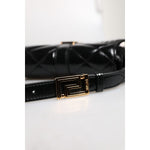 Versace Black Calf Leather Quilted Shoulder Strap Bag BAG4392