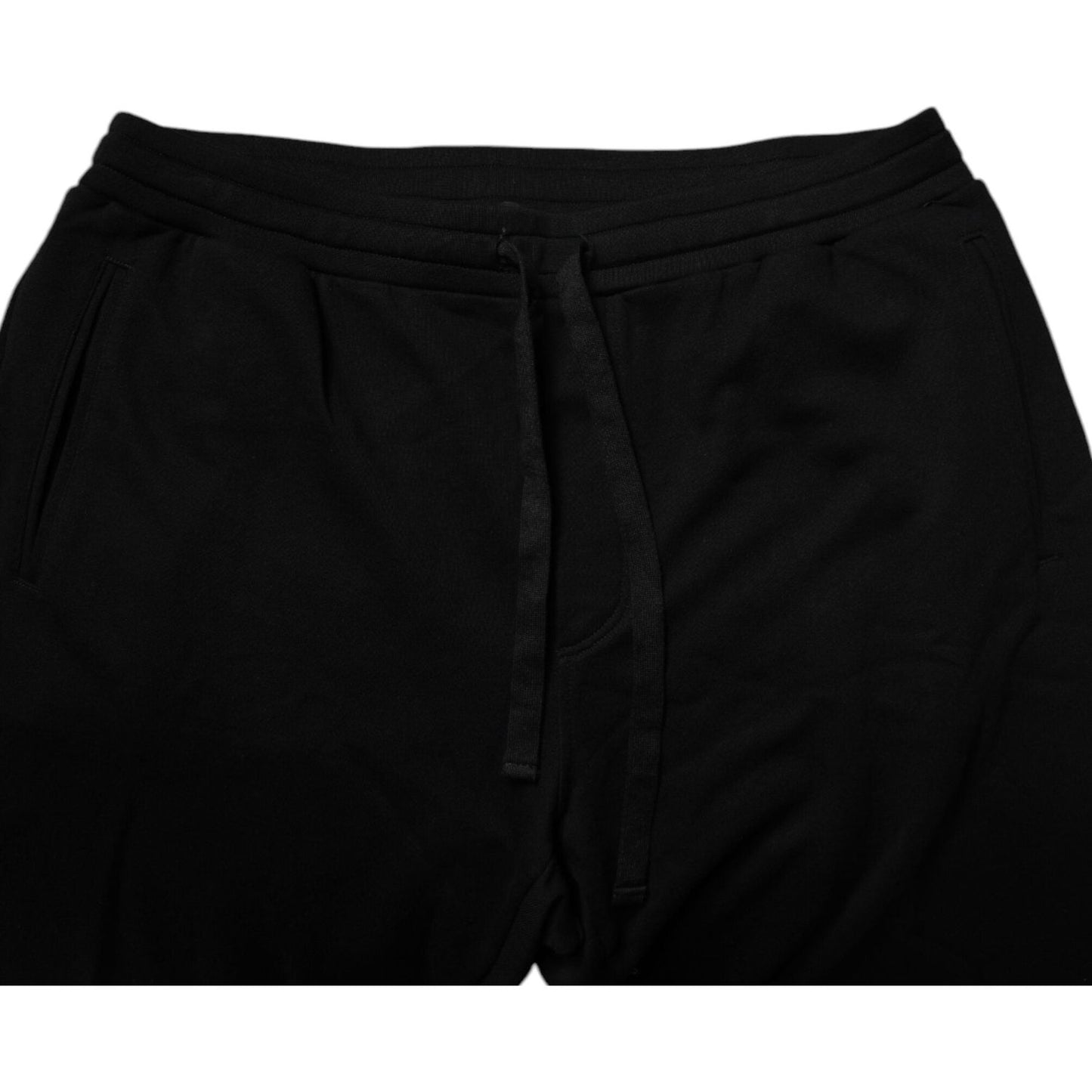 Dolce & Gabbana Black Cotton Crown Logo Jogger Pants PAN75032-58