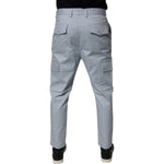 Dolce & Gabbana Light Blue Cotton Cargo Tapered Pants PAN75136-48