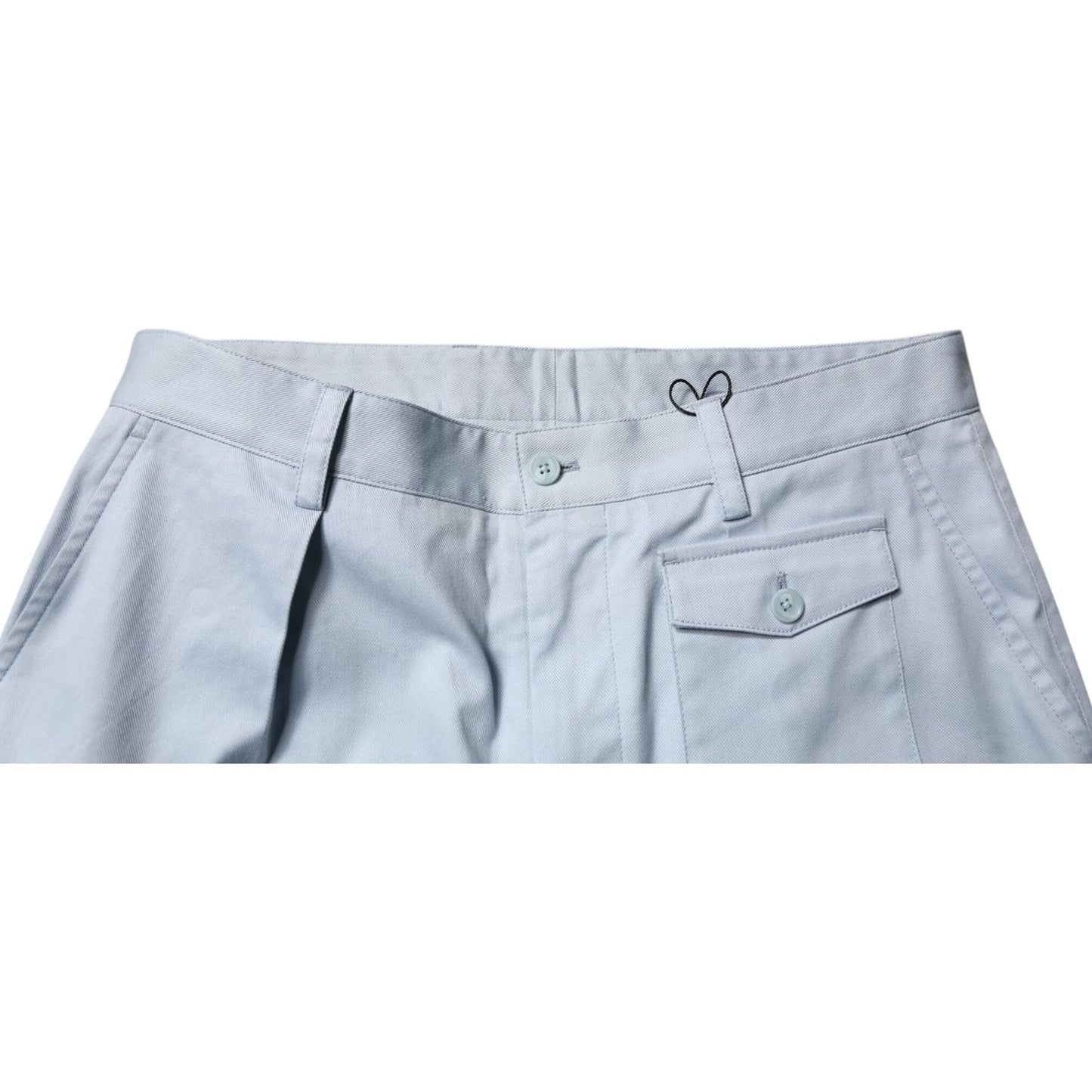 Dolce & Gabbana Light Blue Cotton Cargo Tapered Pants PAN75136-48