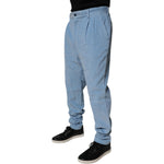 Dolce & Gabbana Light Blue Corduroy Cotton Skinny Denim Jeans PAN75155-50