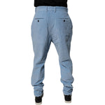 Dolce & Gabbana Light Blue Corduroy Cotton Skinny Denim Jeans PAN75155-50