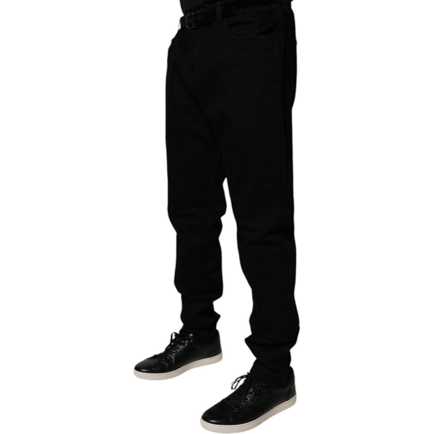 Dolce & Gabbana Black Cotton Stretch Slim Fit Denim Jeans PAN75180-58