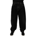 Dolce & Gabbana Black Cotton Mid Waist Wide Leg Denim Jeans PAN75181-48