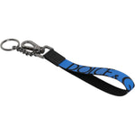 Dolce & Gabbana Blue Logo Nylon Silver Brass Men Holder Keychain Keyring SMY101343