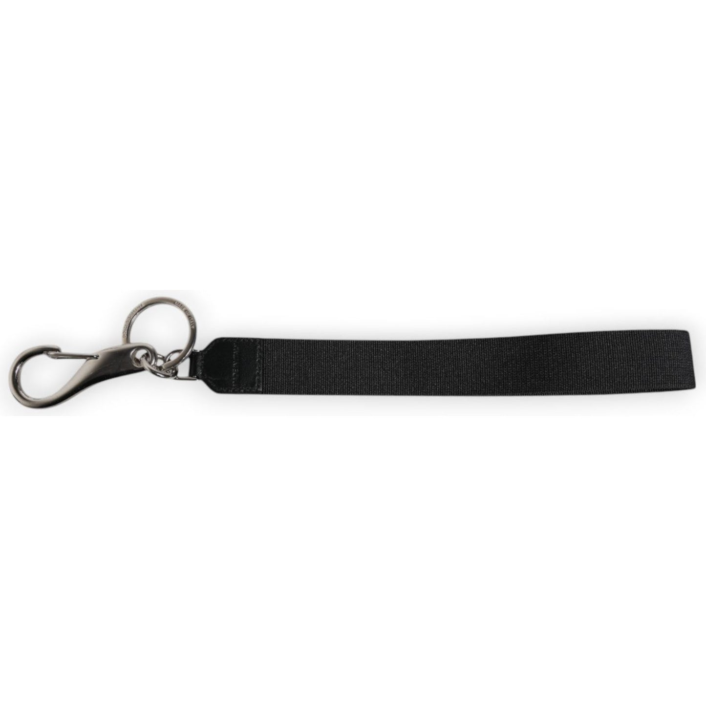 Dolce & Gabbana Black Nylon Logo DG Crown Men's Holder Keychain Keyring SMY10700