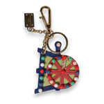 Dolce & Gabbana Multicolor Gold Tone Carretto Keychain Keyring SMY10761