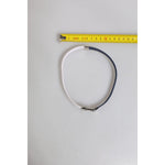 Dolce & Gabbana Blue White Leather Trimmed DG Engraved Silver Tone Clasp Bracelet SMY10689