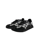 Dolce & Gabbana Black Logo Lace Up Low Top NS1 Sneakers Shoes MV7196-41