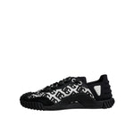 Dolce & Gabbana Black Logo Lace Up Low Top NS1 Sneakers Shoes MV7197-42
