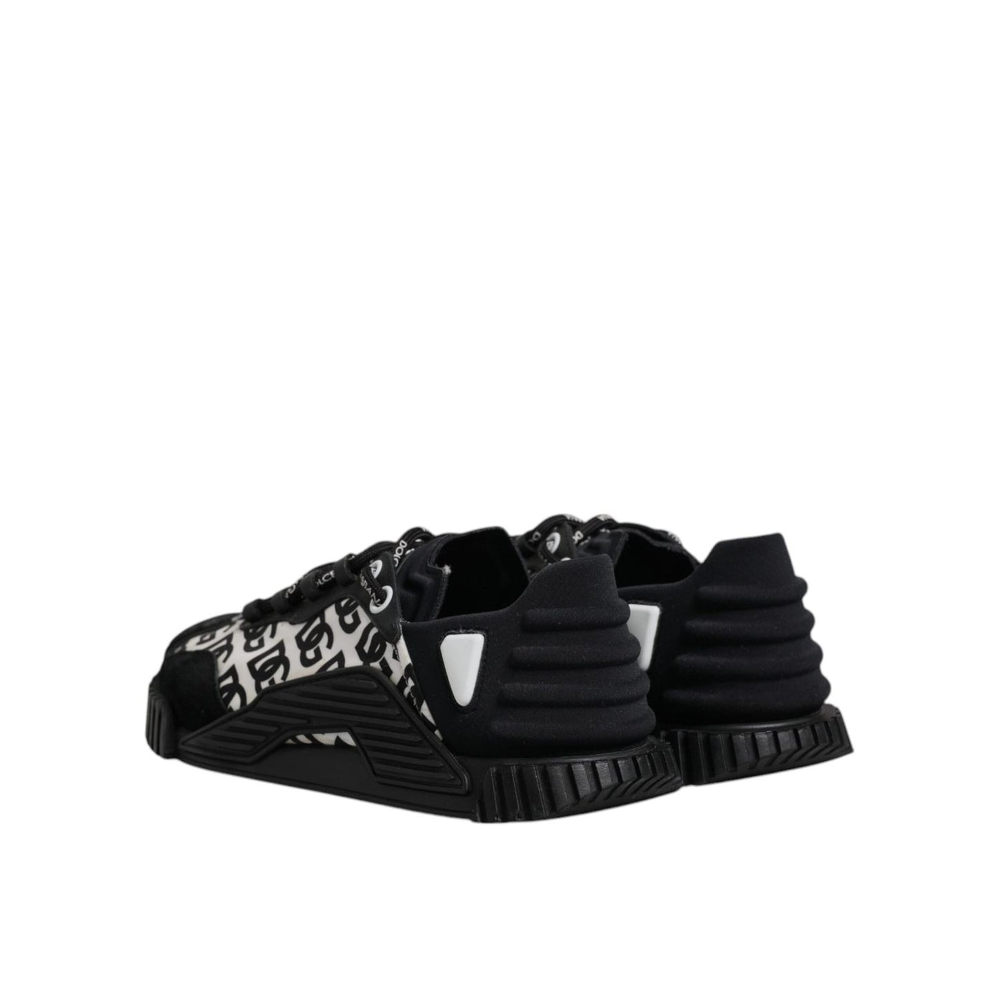 Dolce & Gabbana Black Logo Lace Up Low Top NS1 Sneakers Shoes MV7204-40