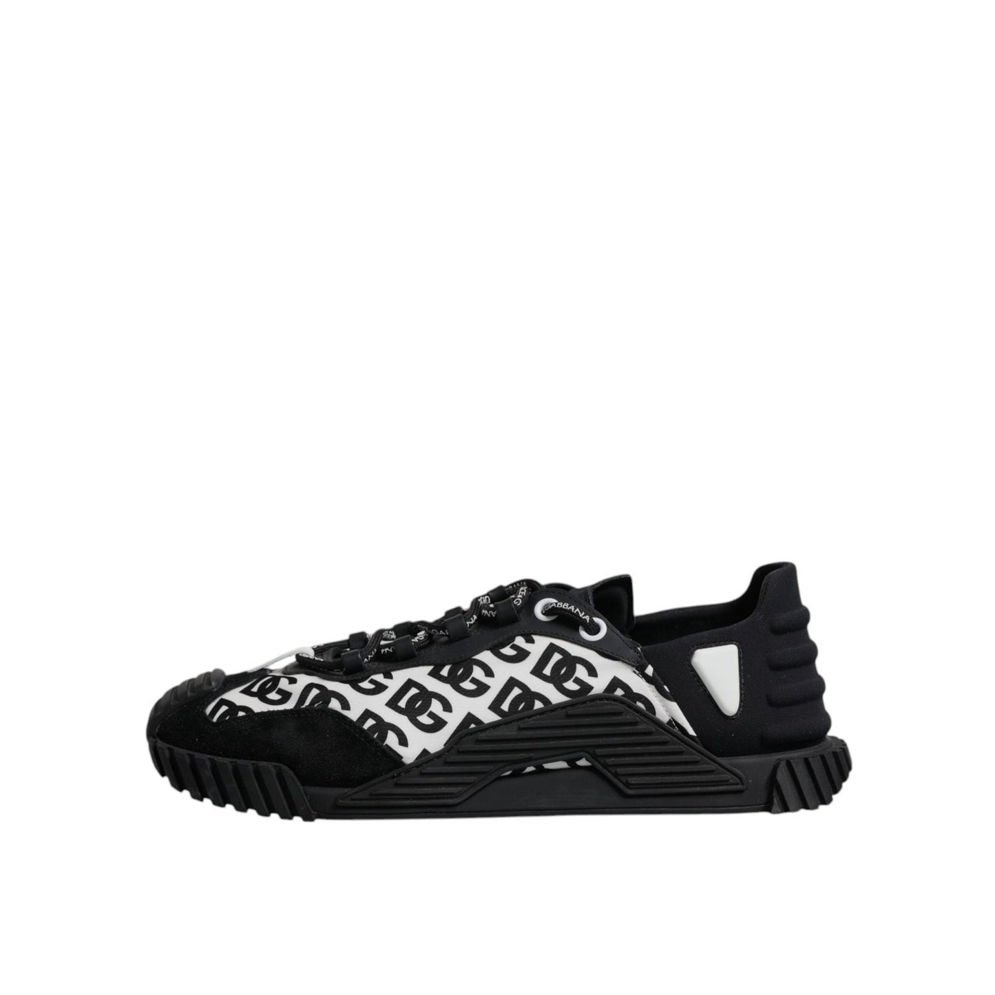 Dolce & Gabbana Black Logo Lace Up Low Top NS1 Sneakers Shoes MV7210-44