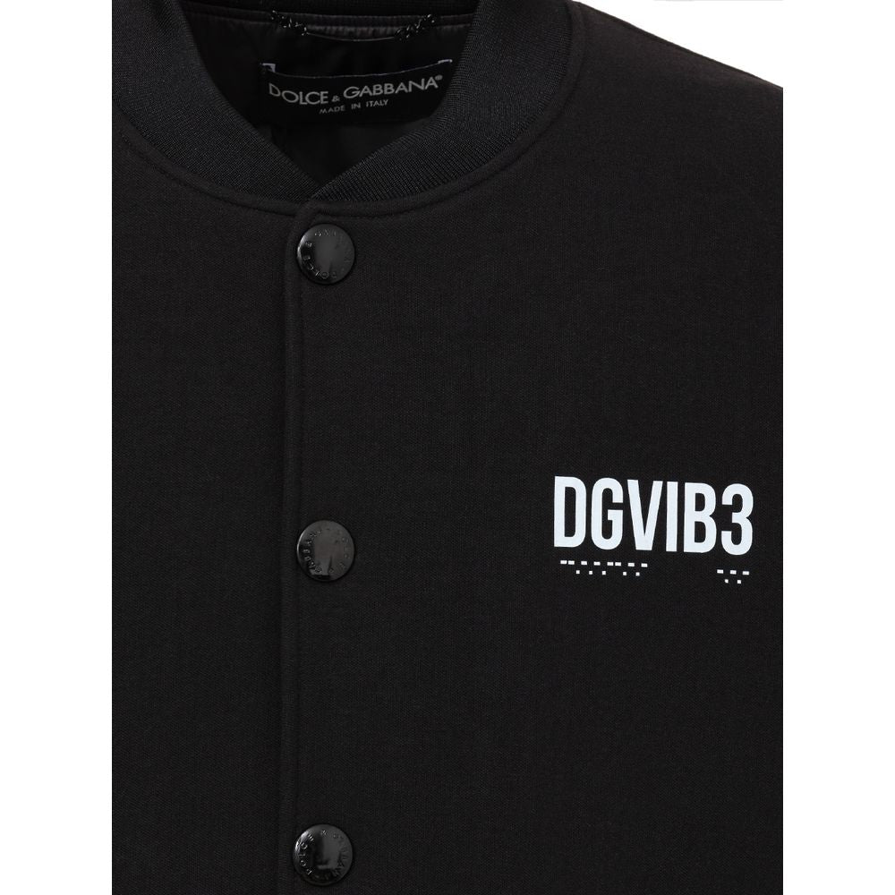Dolce & Gabbana Black Viscose Jackets & Coat DO-8797676-IT48 | M