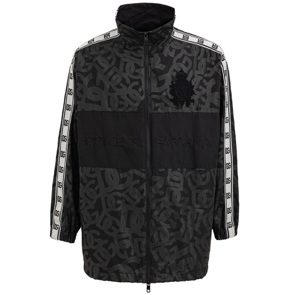 Dolce & Gabbana Black Polyester Jackets & Coat DO-8346676-S